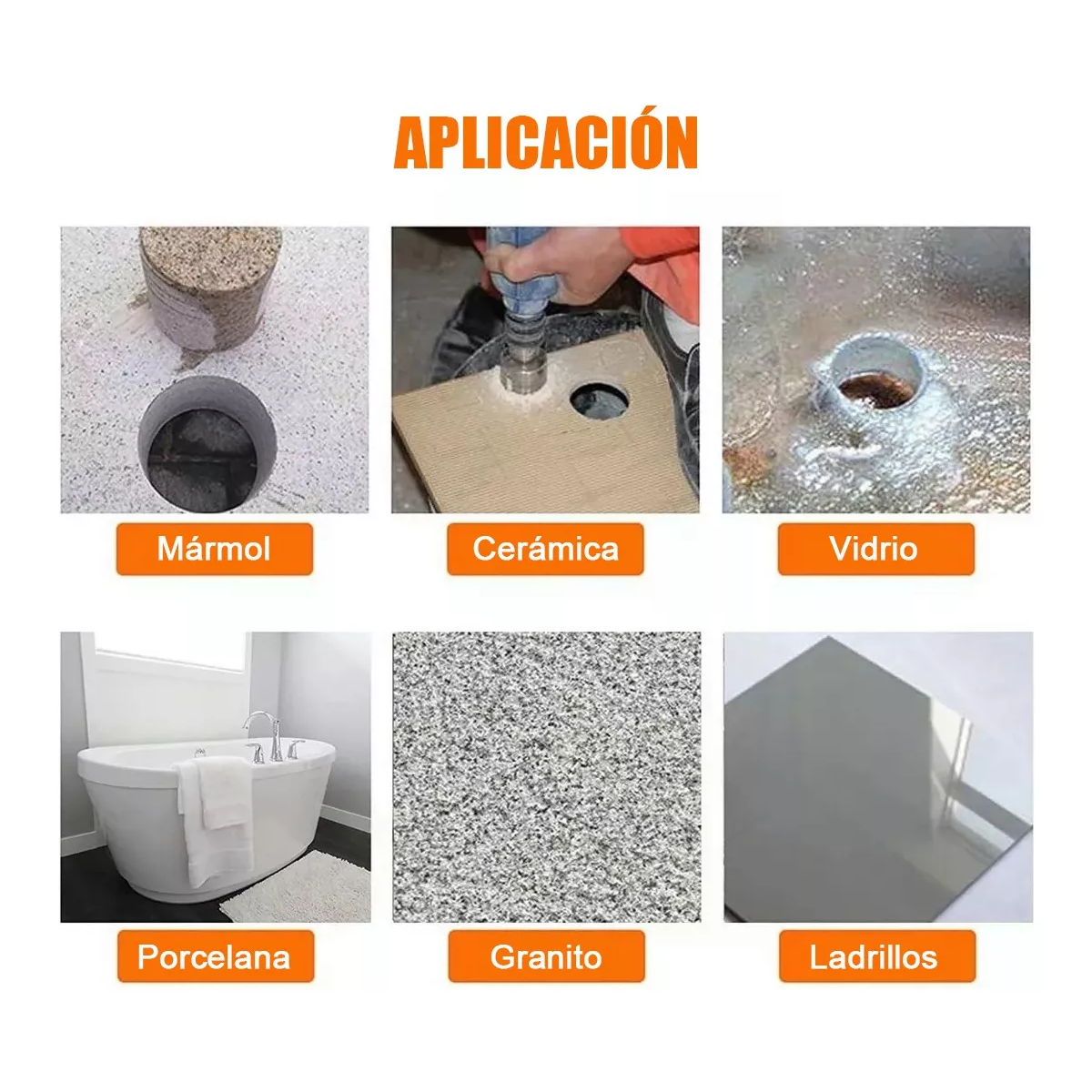 Foto 4 pulgar | 3 Pzas Brocas Para Taladros Cerámica Mármol Y Vidrio Tamaño Grande Eo Safe Imports Esi-12080-1 Plata