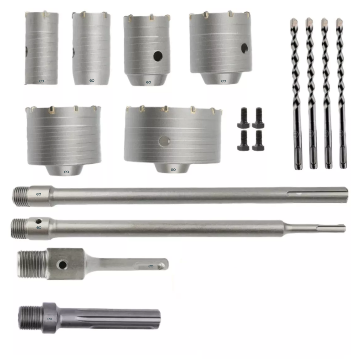 Foto 2 pulgar | 10 Brocas Pasamuros Sacabocas 35-110mm Concreto Eo Safe Imports Esi-12077-1 Plata