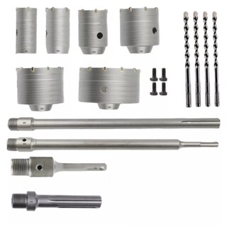 Foto 1 | 10 Brocas Pasamuros Sacabocas 35-110mm Concreto Eo Safe Imports Esi-12077-1 Plata