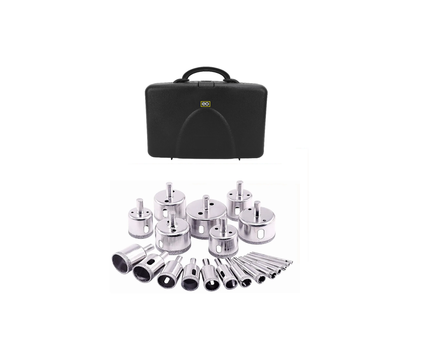 Kit De Brocas Para Cerámica, Mármol Y Vidrio Eo Safe Imports Esi-413-1 Plata