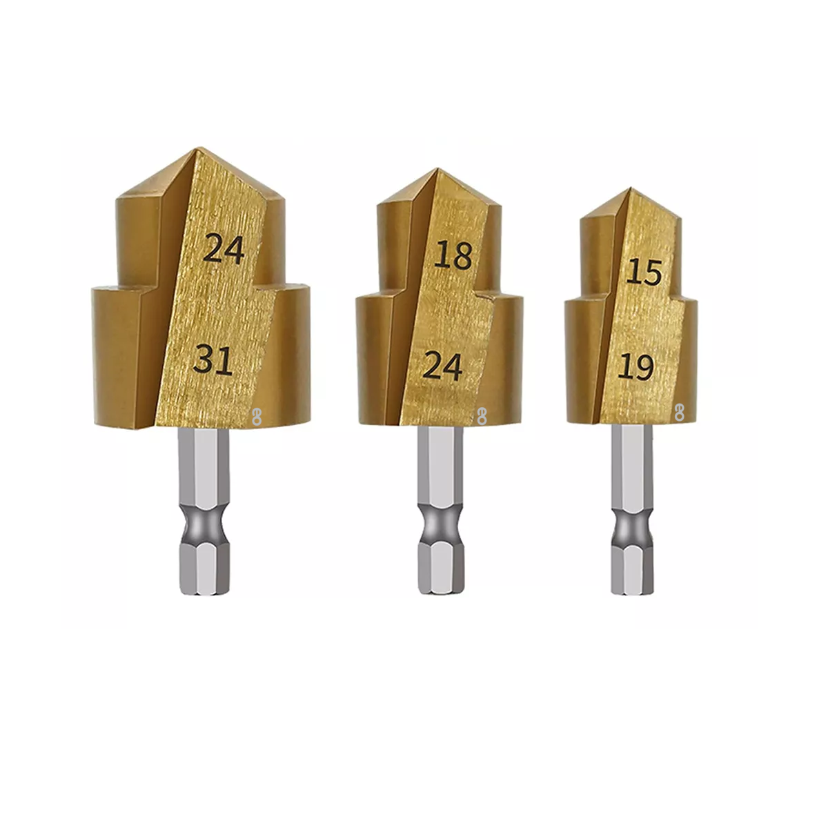 Broca Escalonada De Elevación Brocas Para Taladro 3pcs Eo Safe Imports Esi-16018-1 Multicolor
