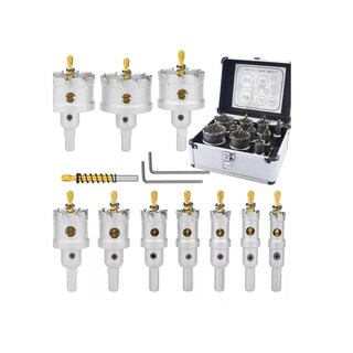 Foto 2 | Set De Brocas 16-53mm Metal Acero Inoxi Hierro Carburo Tungsteno 10 Pzas Eo Safe Imports Esi-8400-1 Plata