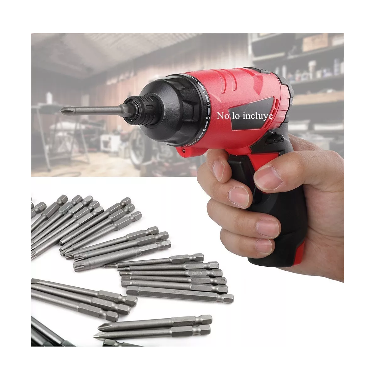 Foto 4 pulgar | Kit 50 Brocas Magnéticas Hexagonales Extralarga Para Destornillador Taladro Eo Safe Imports Esi-16019-1 Plata