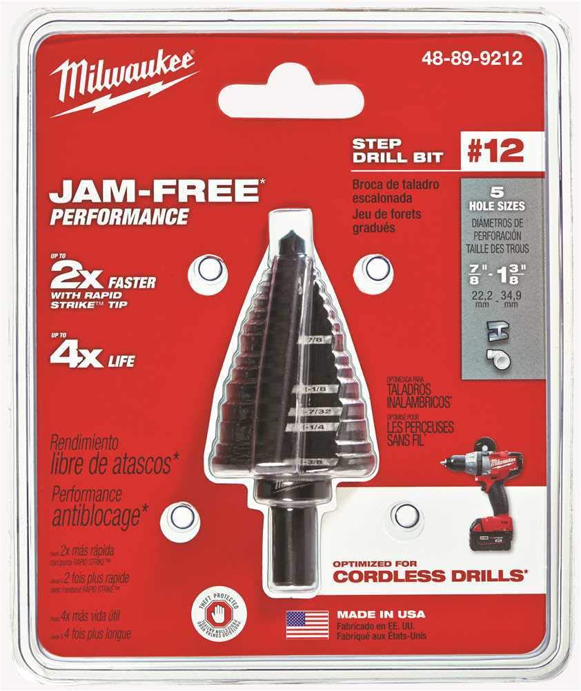 Foto 3 pulgar | Broca Escalonada Milwaukee 48-89-9212 #12 22,2 - 34,9 Mm - Venta Internacional.