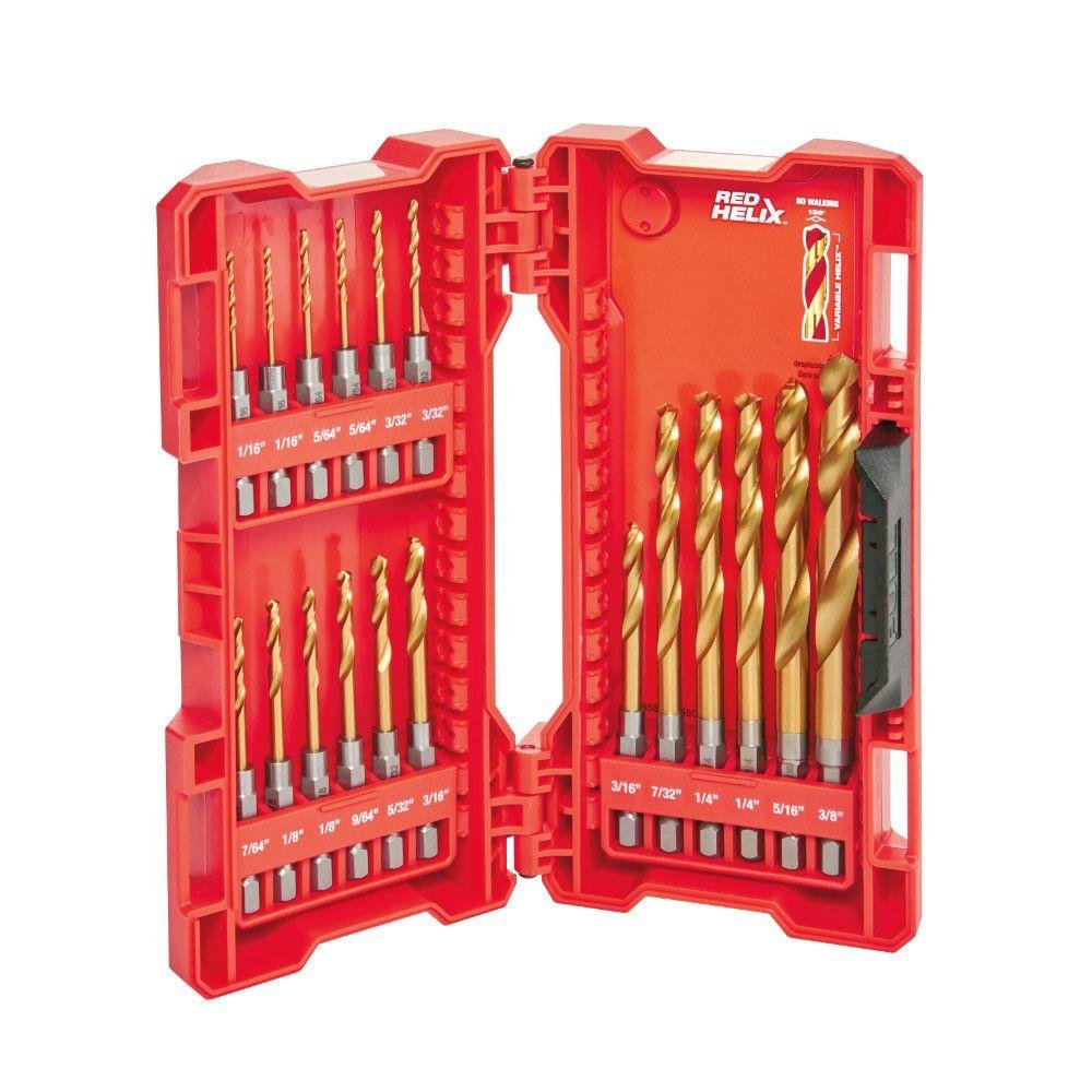 Juego De Brocas Milwaukee 48-89-4680 Shockwave Titanium, 18 Piezas - Venta Internacional.
