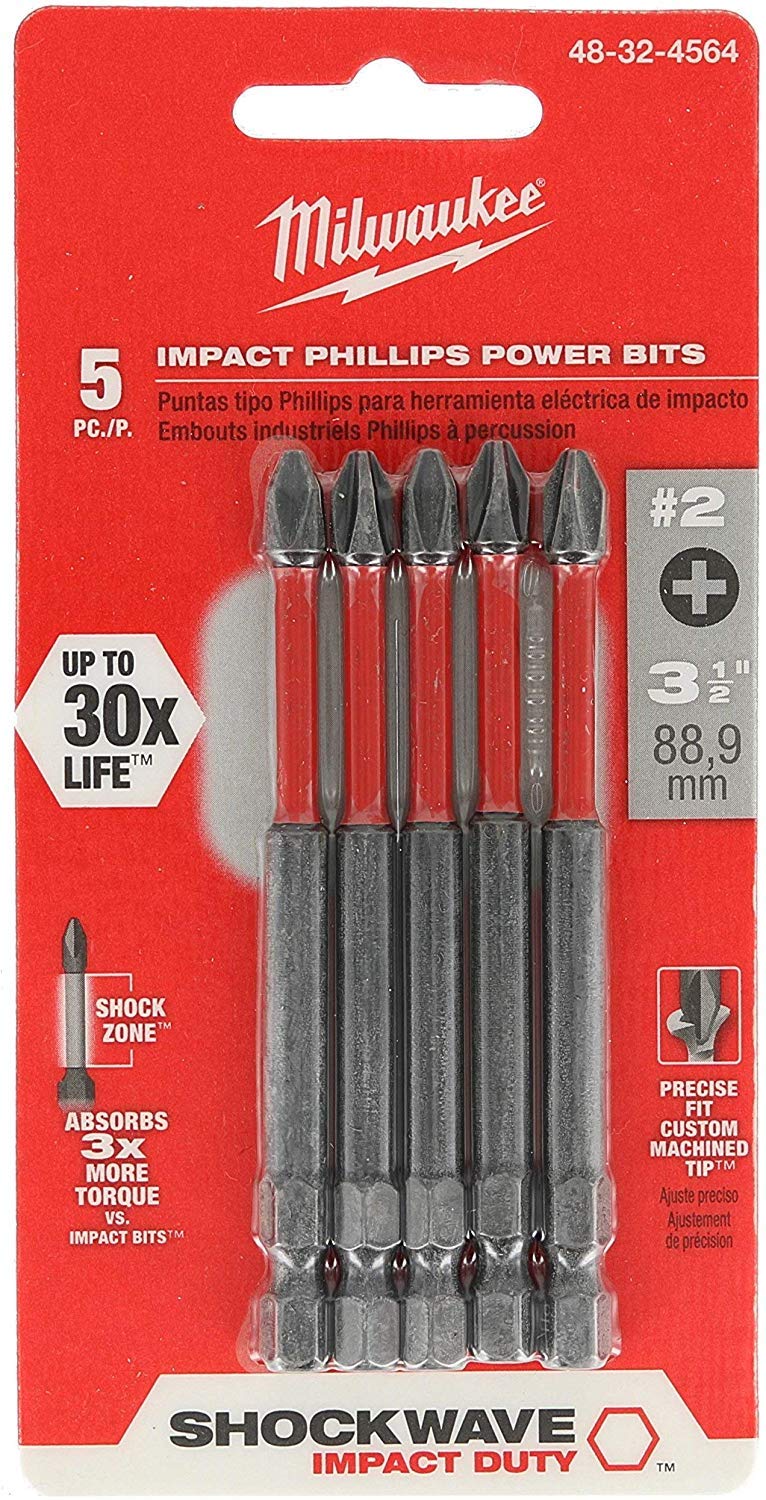 Foto 3 pulgar | Power Bit Milwaukee Shockwave Phillips #2 De 3,5 Cm, 15 Unidades - Venta Internacional.