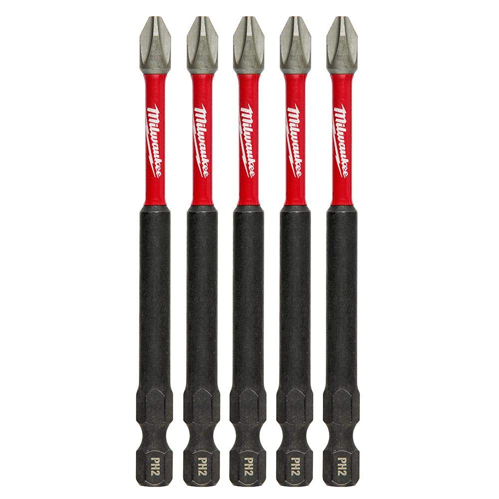 Foto 4 | Power Bit Milwaukee Shockwave Phillips #2 De 3,5 Cm, 15 Unidades - Venta Internacional.