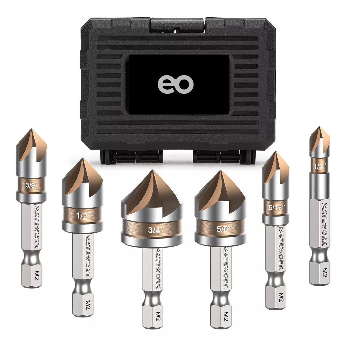 Juego De 6 Brocas Avellanadoras Para Metal, Madera O Plástico Eo Safe Imports Esi-18763 Multicolor