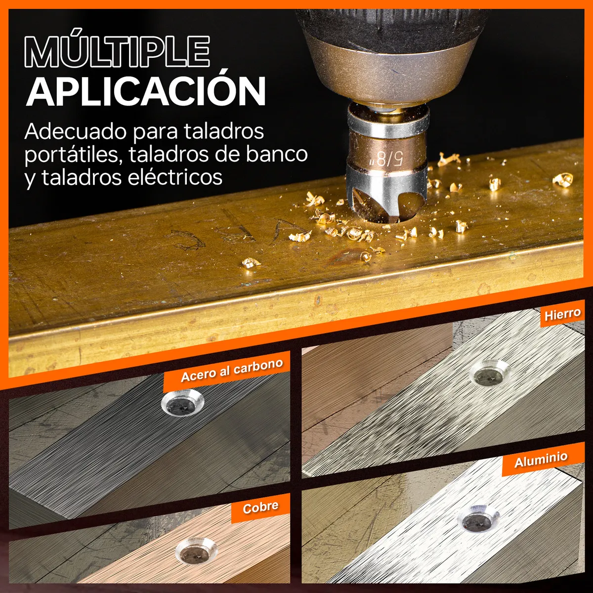 Foto 4 pulgar | Juego De 6 Brocas Avellanadoras Para Metal, Madera O Plástico Eo Safe Imports Esi-18763 Multicolor
