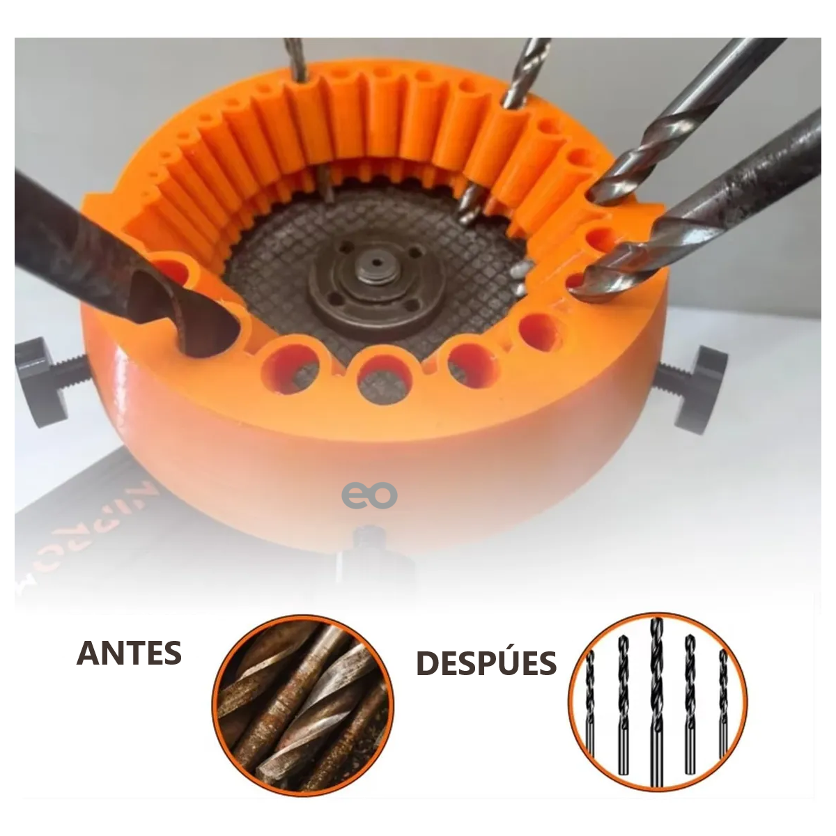 Foto 3 pulgar | Afilador De Brocas Multiusos, Herramienta Amoladora De Tala Eo Safe Imports Esi-18762 Naranja