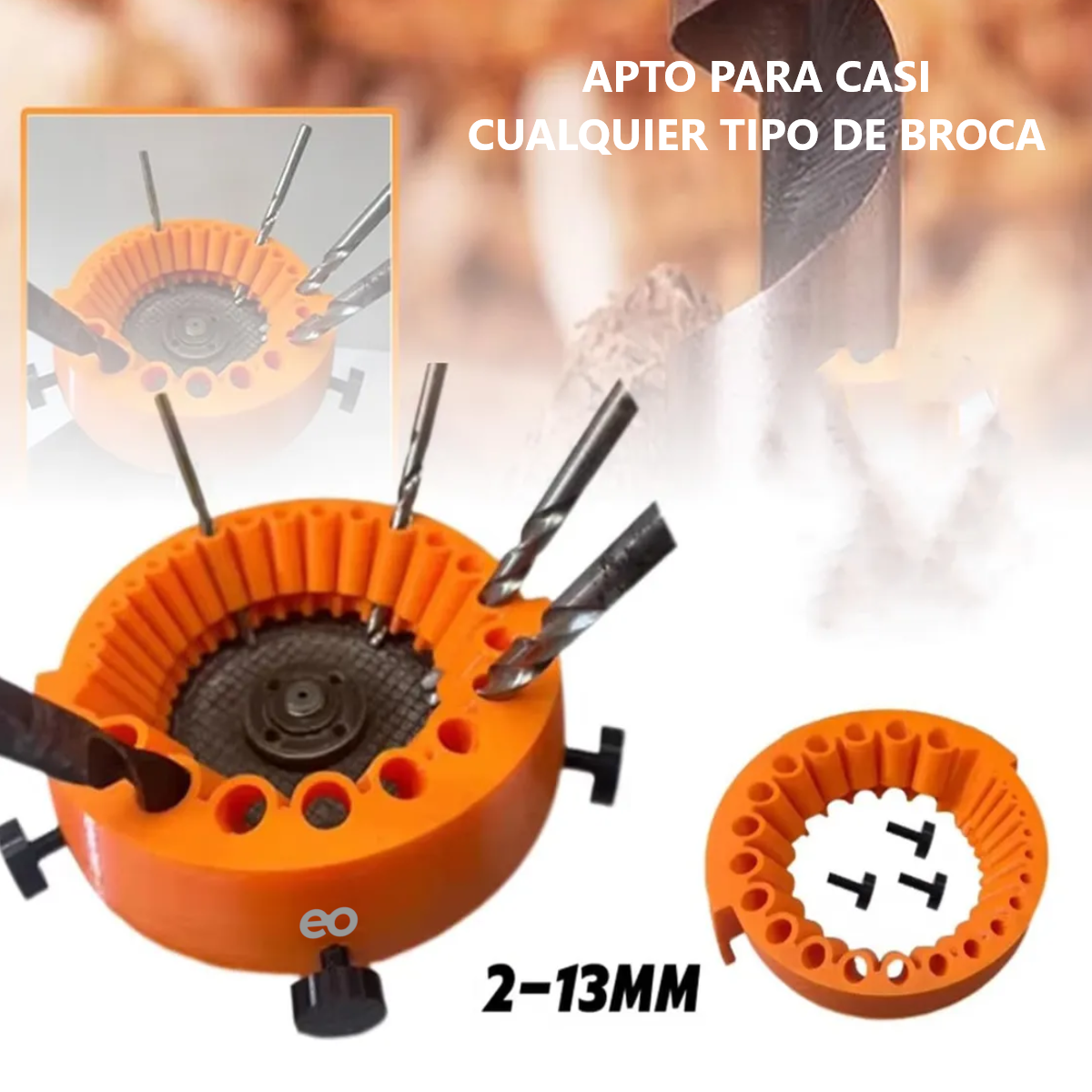 Foto 4 pulgar | Afilador De Brocas Multiusos, Herramienta Amoladora De Tala Eo Safe Imports Esi-18762 Naranja