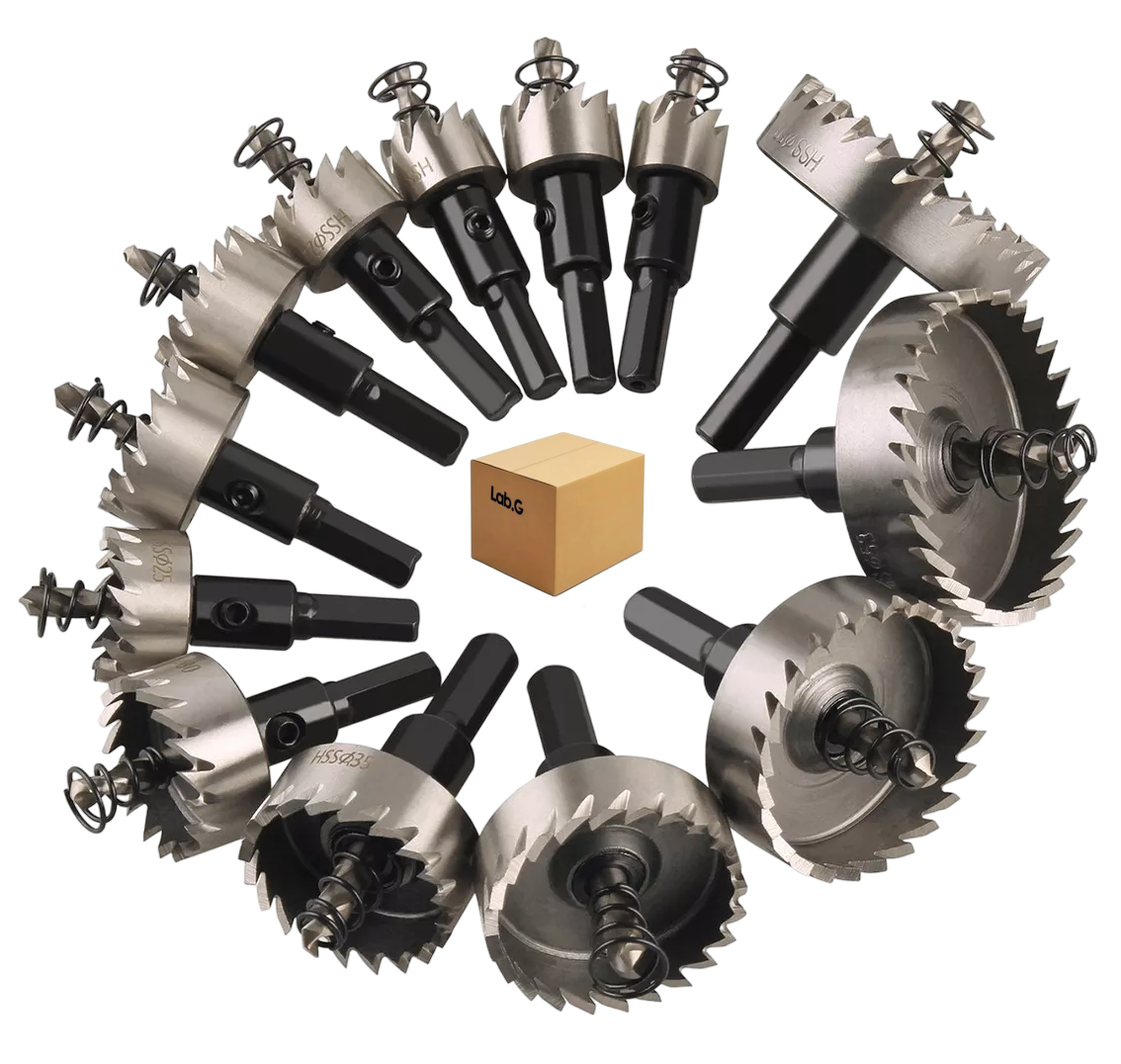 Sierras Corta Circulo Metal Lab.g 16-53mm Hss Acero Inox 13 Brocas