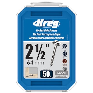 Foto 1 | Tornillos Con Orificio De Bolsillo Kreg Sml-c250-50, Zinc, 2,5 Cm #8, Gruesos - Venta Internacional.