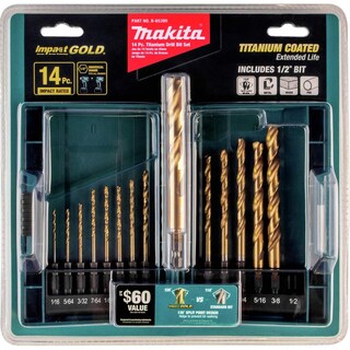 Foto 3 | Juego De Brocas Makita Impact Gold Titanium, 14 Piezas, 1/4 Pulgadas, Hexagonales - Venta Internacional.