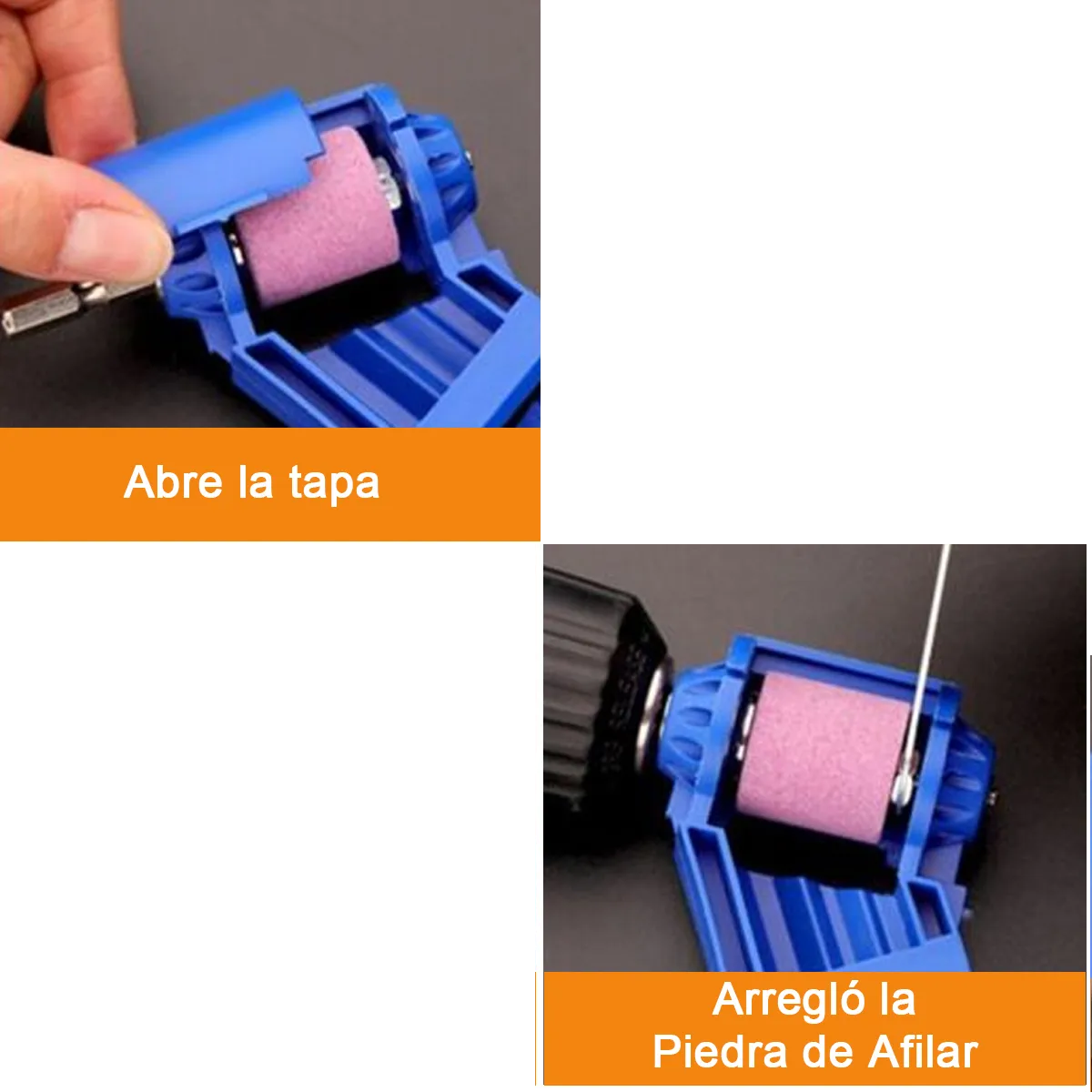 Foto 3 pulgar | 2pz Afilador Broca Portatil Lab.g Taladro Repara Saca Punta Filo Azul Rojo