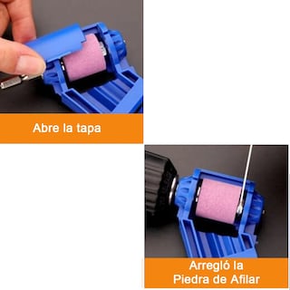 Foto 2 | 2pz Afilador Broca Portatil Lab.g Taladro Repara Saca Punta Filo Azul Rojo
