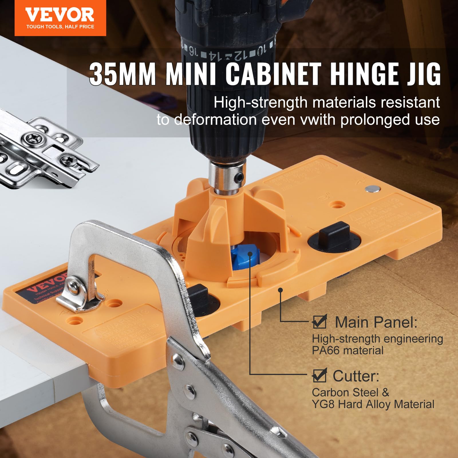 Foto 3 pulgar | Gabinete Vevor Con Bisagra Oculta Y Abrazadera Tipo C De Acero Pa66 - Venta Internacional.