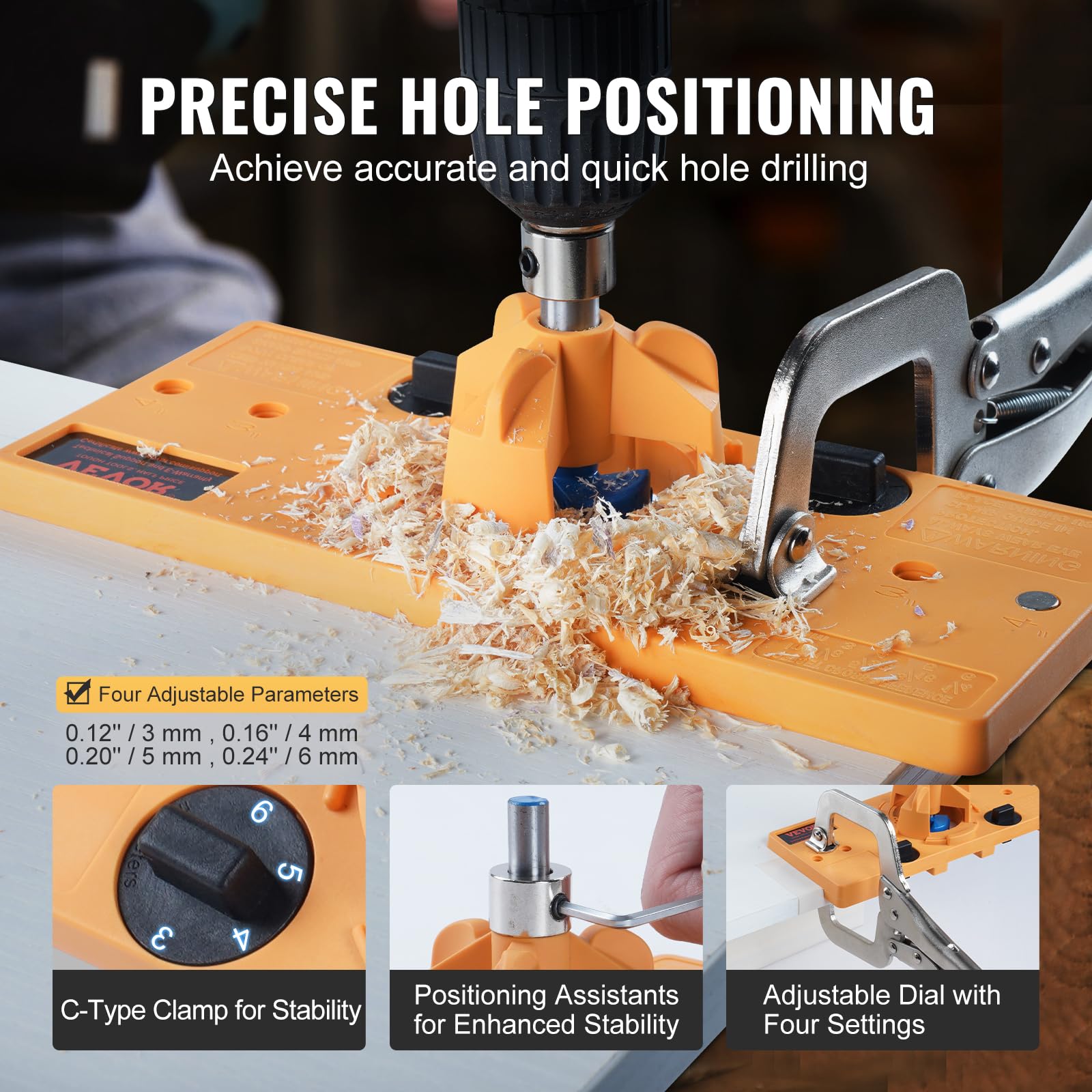Foto 4 pulgar | Gabinete Vevor Con Bisagra Oculta Y Abrazadera Tipo C De Acero Pa66 - Venta Internacional.