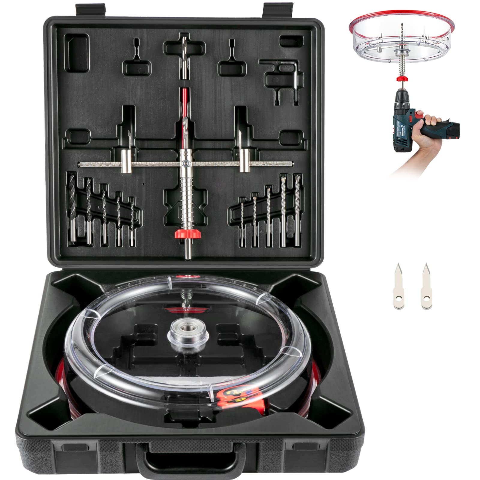 Kit Cortador De Sierra Perforadora Ajustable Vevor 40-200 Mm Con Protector Antipolvo - Venta Internacional.