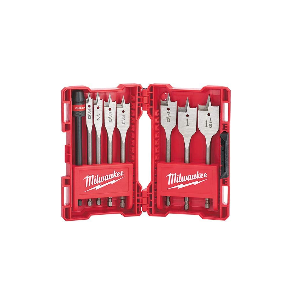 Juego De Brocas Planas Quik-lok Universales De 8 Piezas Milwaukee - Venta Internacional.
