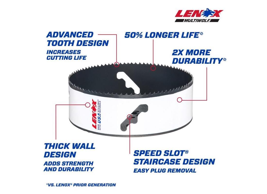 Foto 3 pulgar | Sierra Perforadora Lenox Tools Bimetálica Con Ranura De Velocidad T3 Tech De 6 Cm - Venta Internacional.