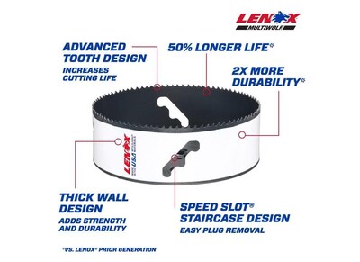 Foto 2 | Sierra Perforadora Lenox Tools Bimetálica Con Ranura De Velocidad T3 Tech De 6 Cm - Venta Internacional.