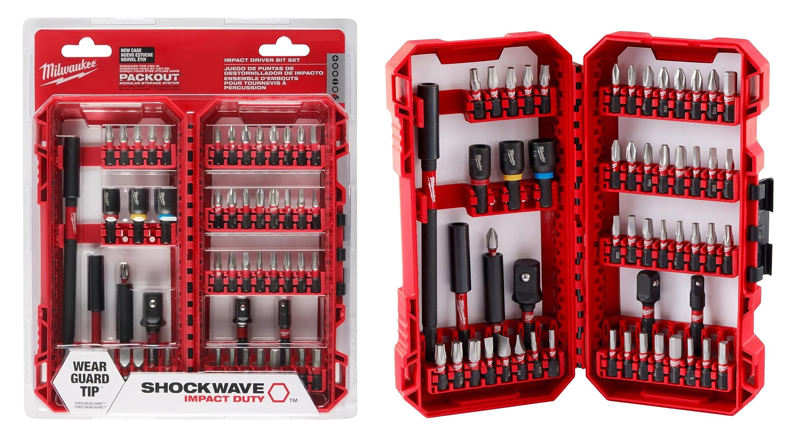Foto 1 | Juego De Brocas Para Destornillador Milwaukee Shockwave Impact, 52 Piezas, Con Funda - Venta Internacional.
