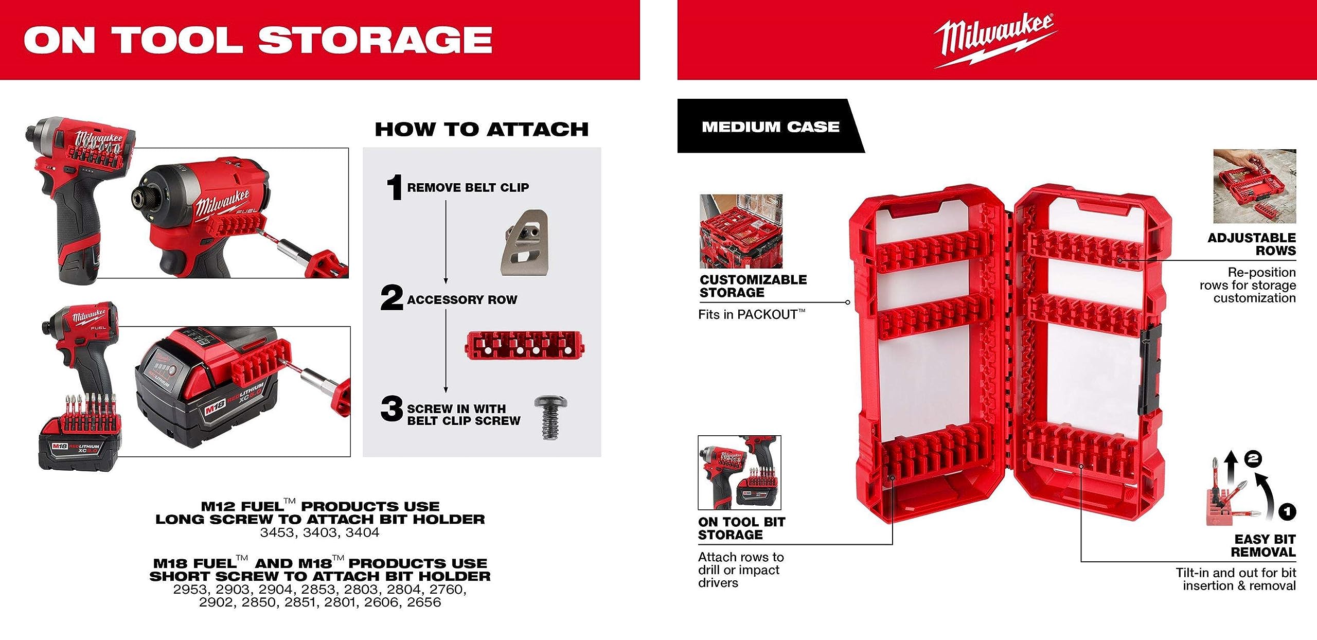 Foto 4 pulgar | Juego De Brocas Para Destornillador Milwaukee Shockwave Impact, 52 Piezas, Con Funda - Venta Internacional.