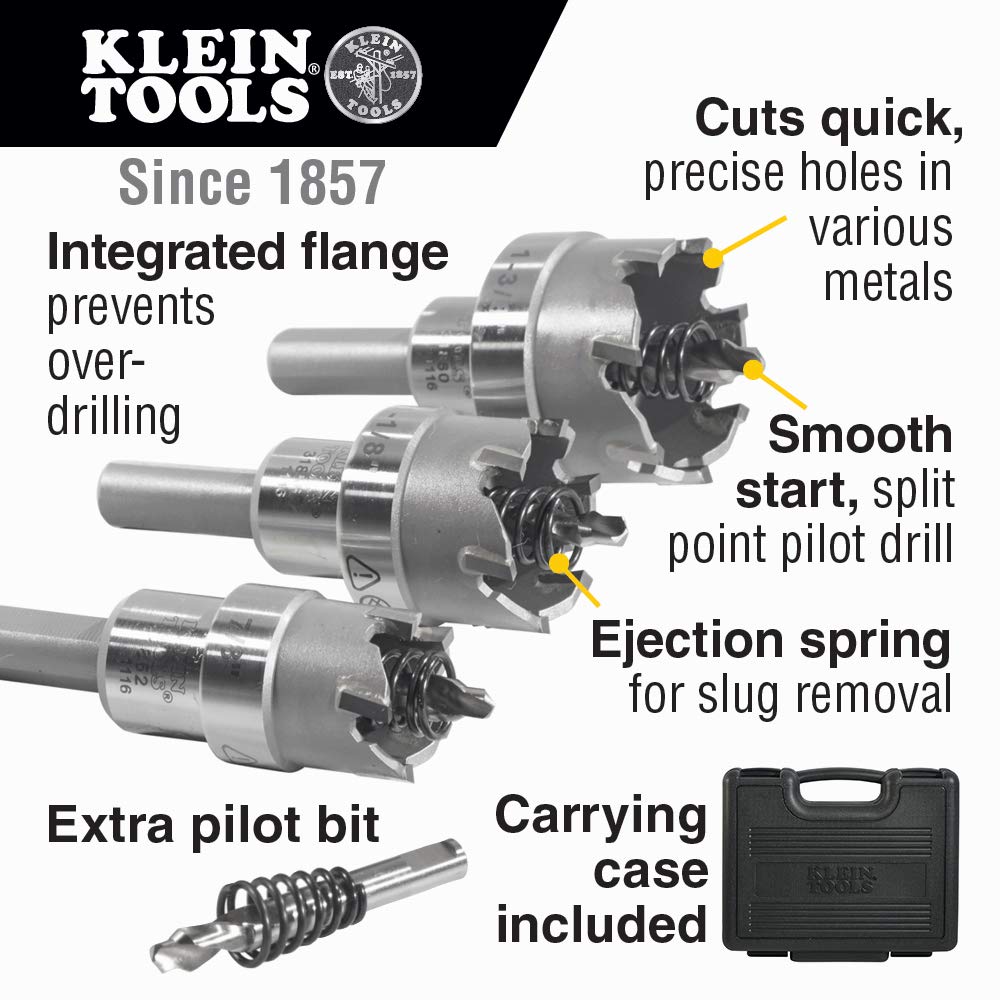 Foto 3 pulgar | Kit De Sierras Perforadoras Klein Tools 31872 De Alta Resistencia Con Cortadores De Carburo - Venta Internacional.