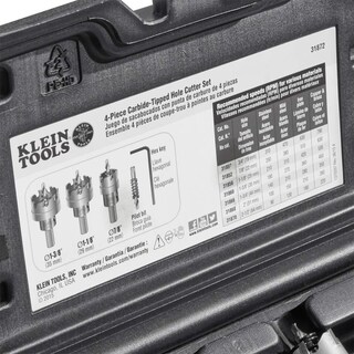 Foto 5 | Kit De Sierras Perforadoras Klein Tools 31872 De Alta Resistencia Con Cortadores De Carburo - Venta Internacional.