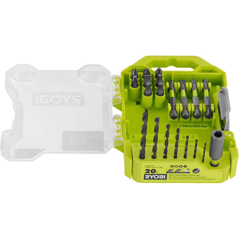 Foto 4 pulgar | Set De Taladrado E Impulsor De Impacto Ryobi, 20 Unidades Óxido Negro - Venta Internacional.