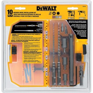 Foto 1 | Kit De Instalación Dewalt Dw5366 Sds Plus Rock Carbide De 10 Piezas - Venta Internacional.