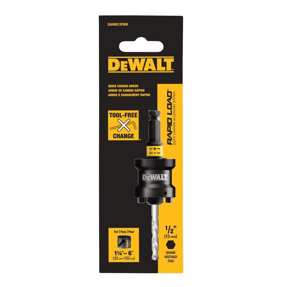 Foto 6 pulgar | Árbol De Sierra Perforadora Dewalt Rapid Load De 1/2 Pulgada (dah9912pbm) - Venta Internacional.