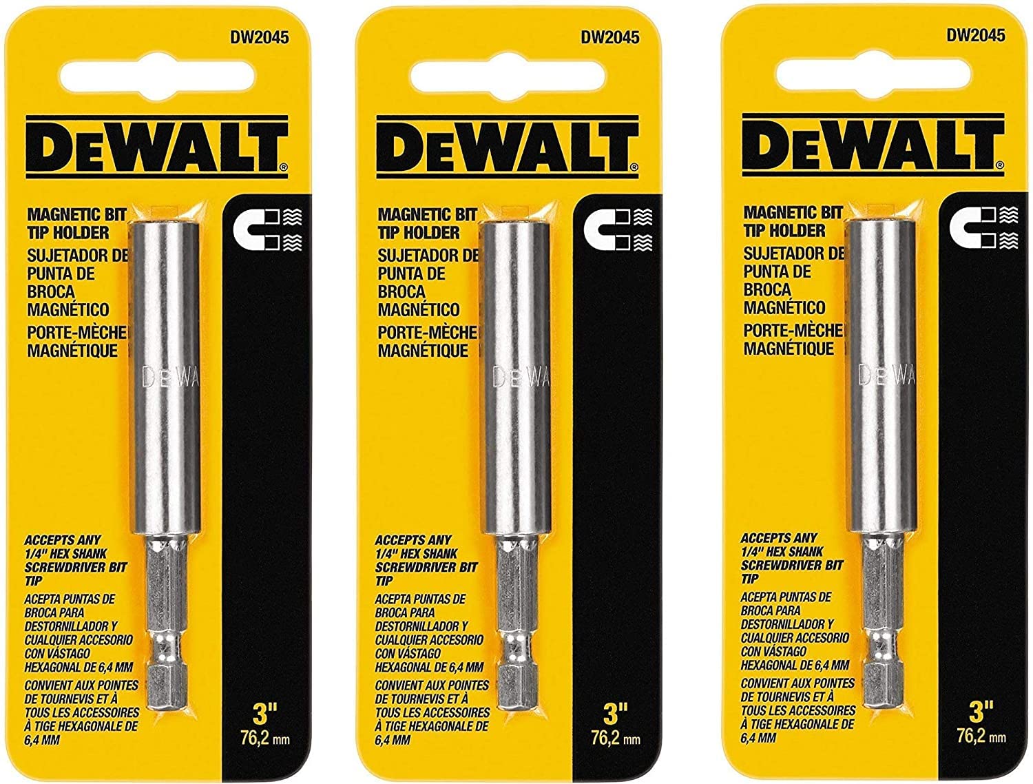 Foto 1 | Soporte Magnético Para Brocas Dewalt Dw2045 Professional De 3 Pulgadas (paquete De 3) - Venta Internacional.