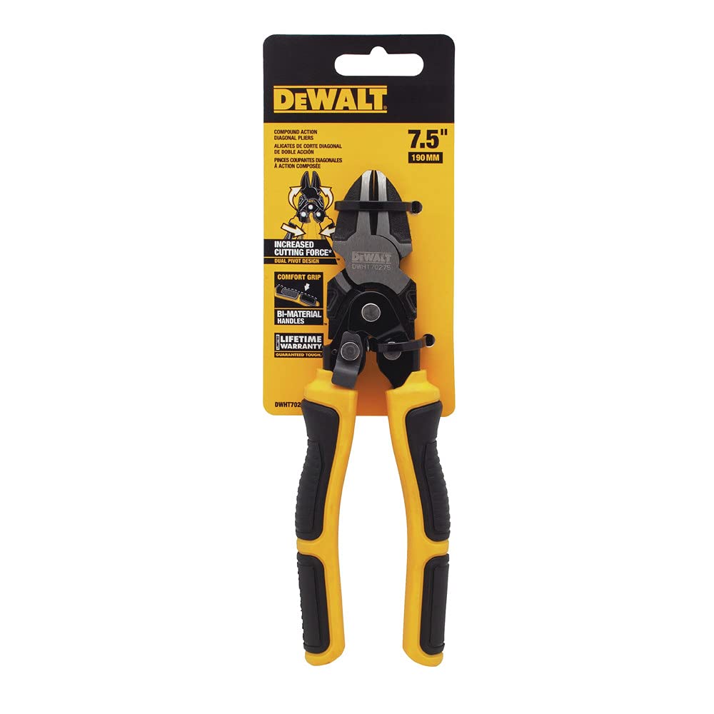 Alicates Diagonales De Acción Compuesta Dewalt Dwht70275 - Venta Internacional.