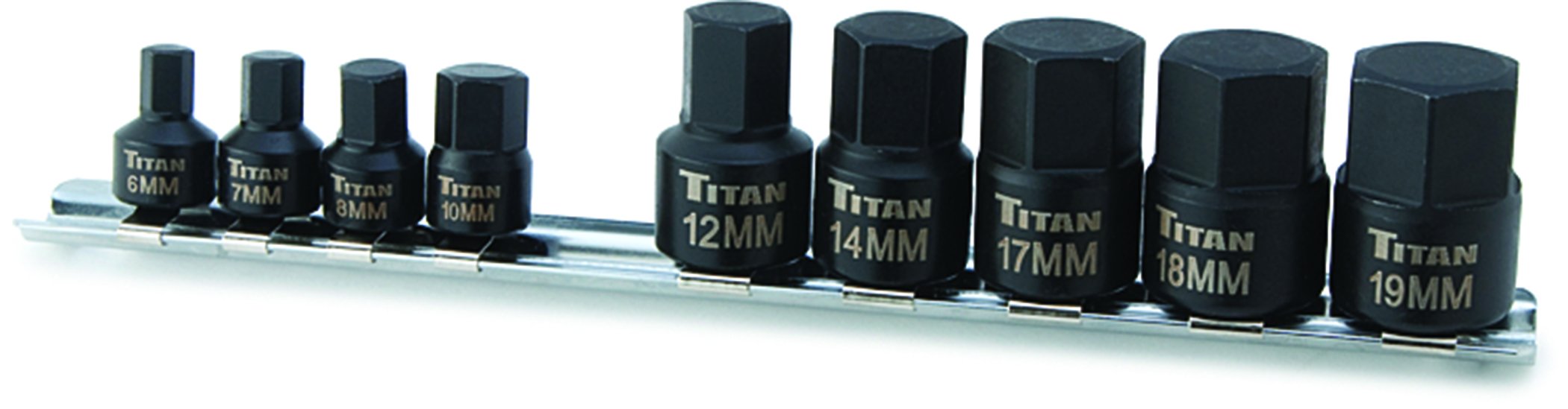 Set De Brocas Hexagonales De Impacto De Bajo Perfil Titan 16141, 9 Piezas - Venta Internacional.