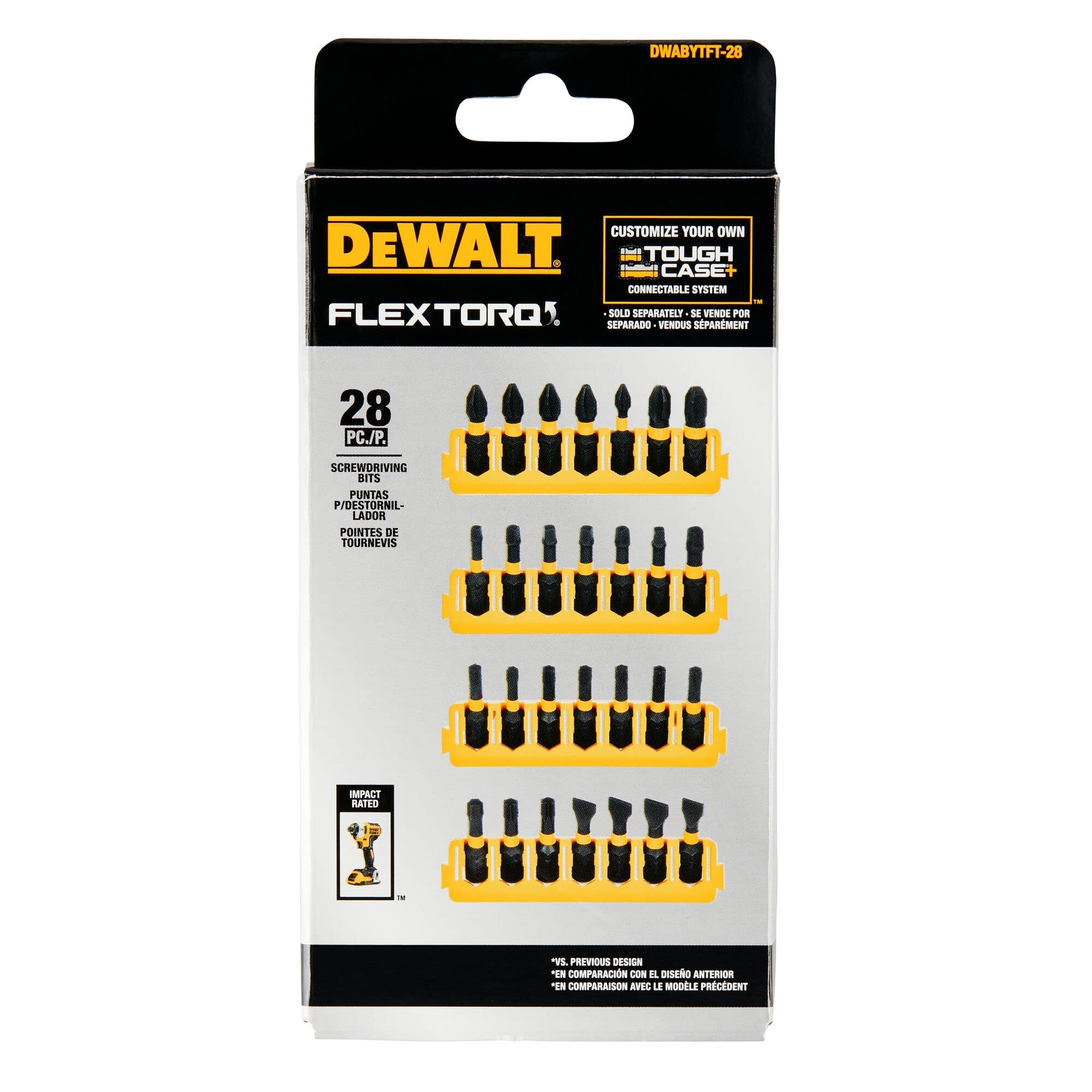 Foto 2 | Juego De Puntas De Destornillador Dewalt Bytc Flex Torq #2 Phillips/ #8 Ranuradas - Venta Internacional.