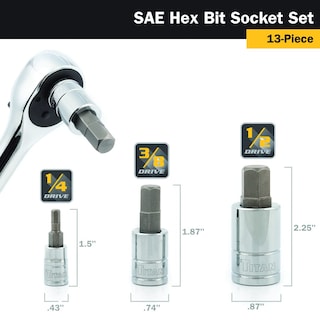 Foto 4 | Set De Brocas Hexagonales Sae De 13 Piezas Titan 85530 Con Organizador - Venta Internacional.
