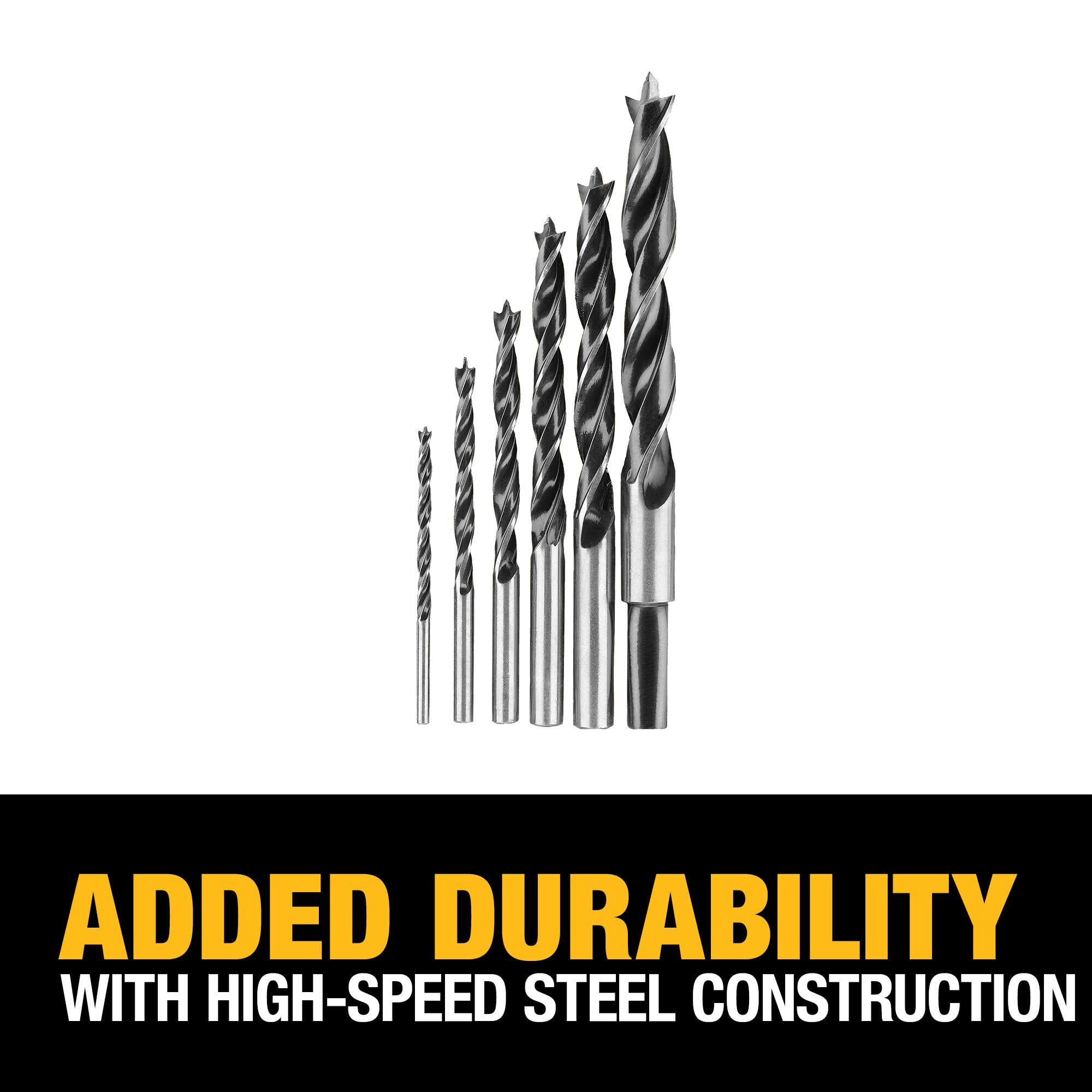 Foto 4 pulgar | Juego De Brocas Dewalt Brad Point De 6 Piezas (dw1720), Color Negro - Venta Internacional.