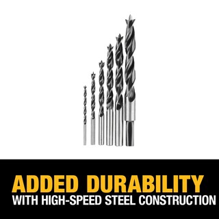 Foto 3 | Juego De Brocas Dewalt Brad Point De 6 Piezas (dw1720), Color Negro - Venta Internacional.