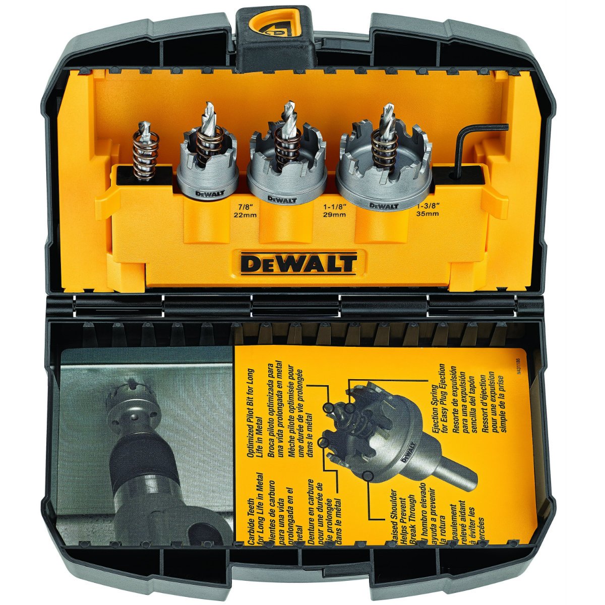 Juego De Sierras Perforadoras Dewalt Dwacm1802 De Carburo Cortado En Metal, 3 Piezas - Venta Internacional.
