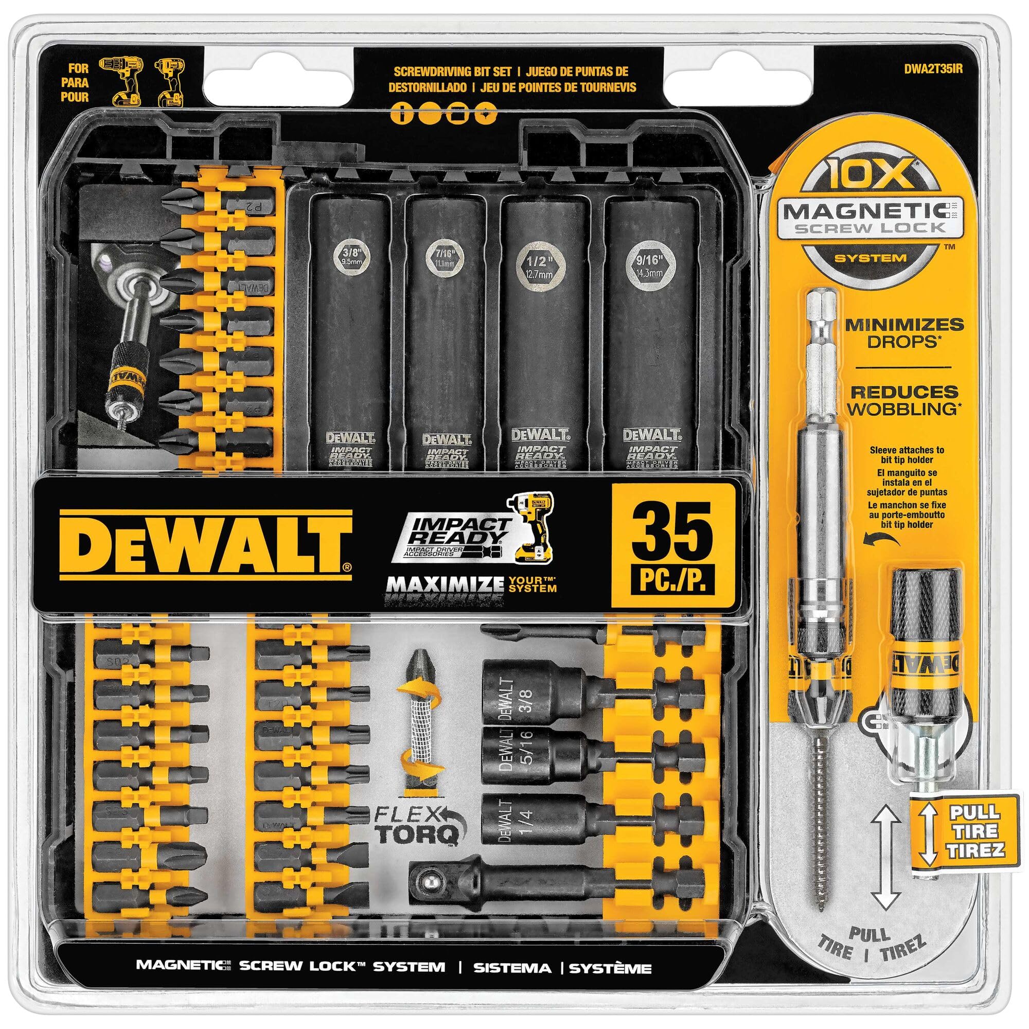 Foto 7 pulgar | Juego De Puntas Para Destornilladores Dewalt Impact Ready Flextorq, 35 Piezas - Venta Internacional.