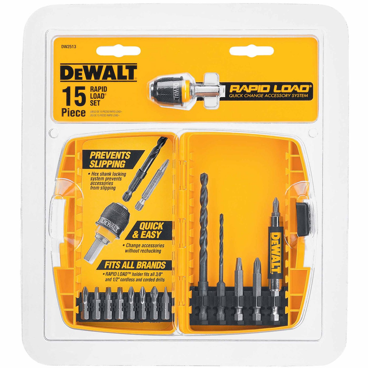 Foto 3 pulgar | Set De Perforación Y Conducción Dewalt Dw2513 Rapid Load, 15 Piezas - Venta Internacional.