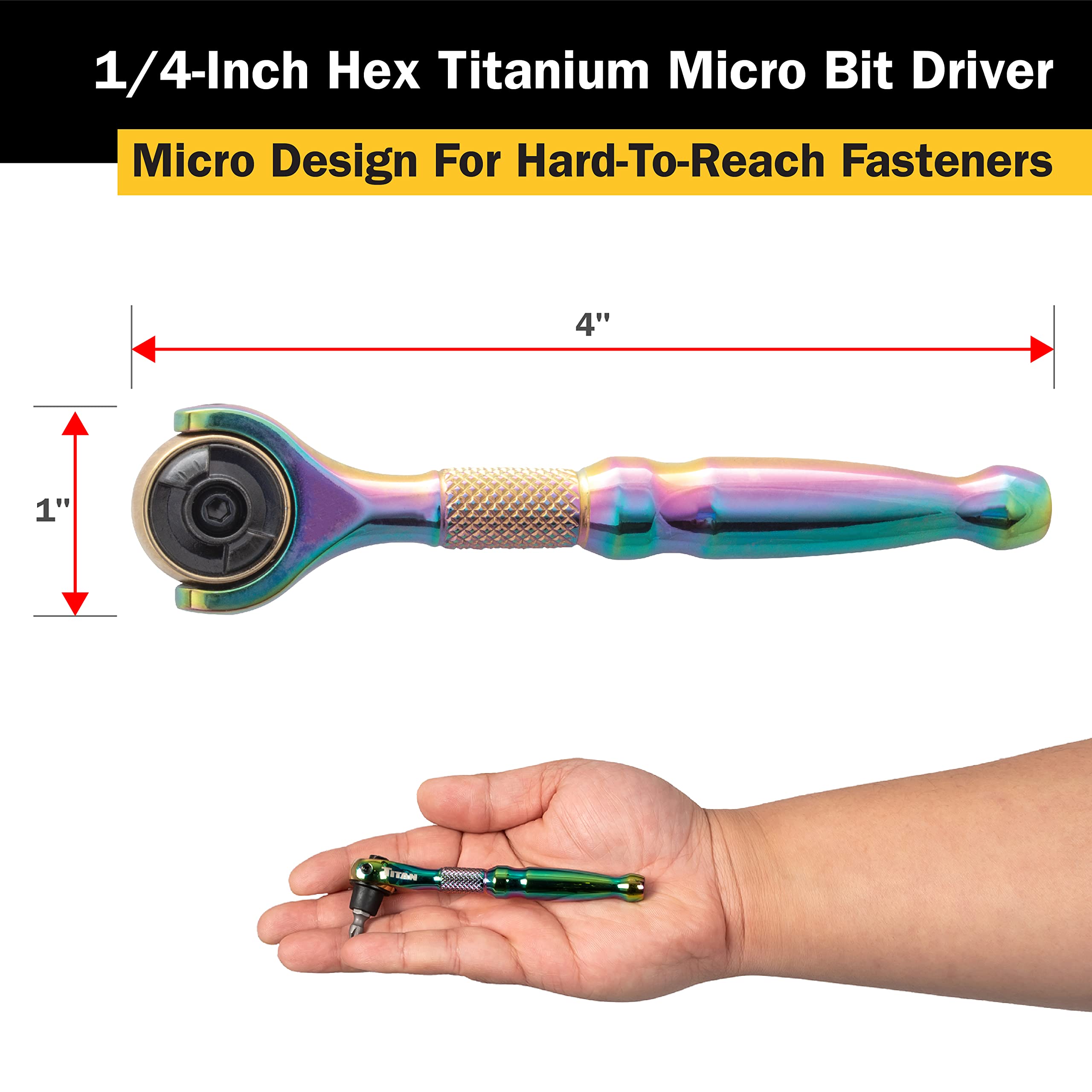 Foto 5 pulgar | Controlador Micro Bit Titan 11327, Unidad De 1/4 Pulgadas Y 90 Dientes - Venta Internacional.