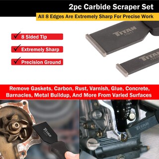 Foto 5 | Juego De Raspadores Titan 17016 De Carburo De 2 Piezas Con 5/8 Pulgadas Y 1-1/4 Pulgadas - Venta Internacional.
