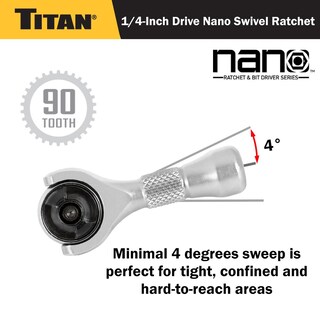 Foto 5 | Broca De Trinquete Titan 11331, Disco De 1/4 Pulgadas, 90 Dientes - Venta Internacional.