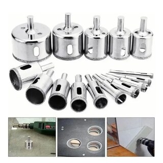Foto 2 | Brocas Diamantada Corte Azulejo Cristal Mármol Piedra 10pcs Lab.g Plata