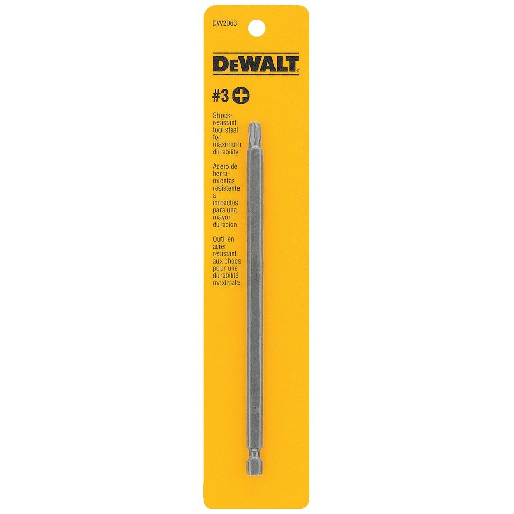 Foto 3 pulgar | Power Bit Dewalt Dw2063 #3 Phillips De Acero Resistente A Los Golpes, 15 Cm - Venta Internacional.
