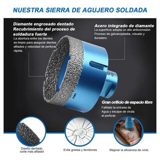 Foto 4 | Broca Copa Esmeril M14 Para Mármol Lab.g Azul