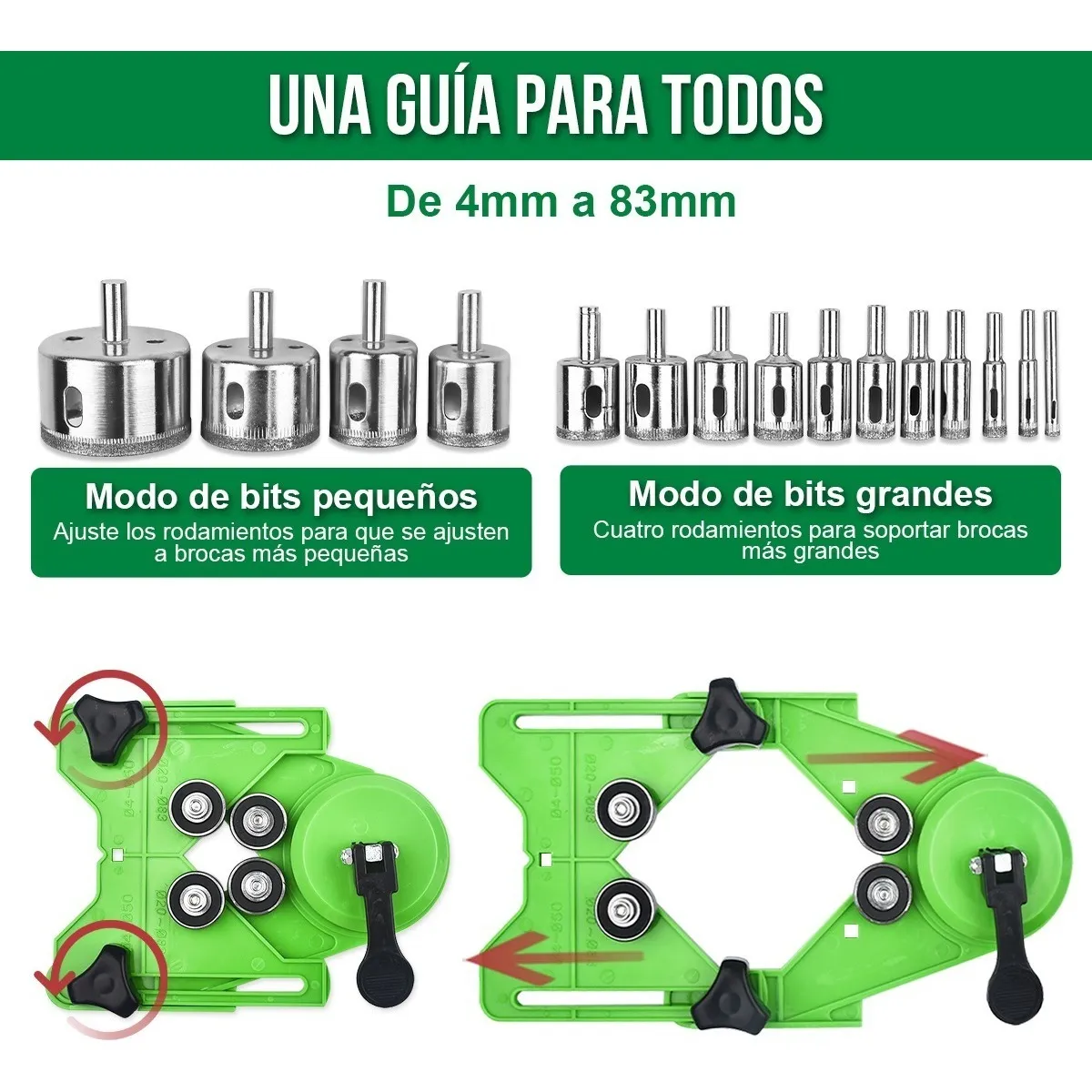 Foto 5 pulgar | 16 Piezas Brocas De Diamante Con Guía Para Cerámica Lab.g Plata